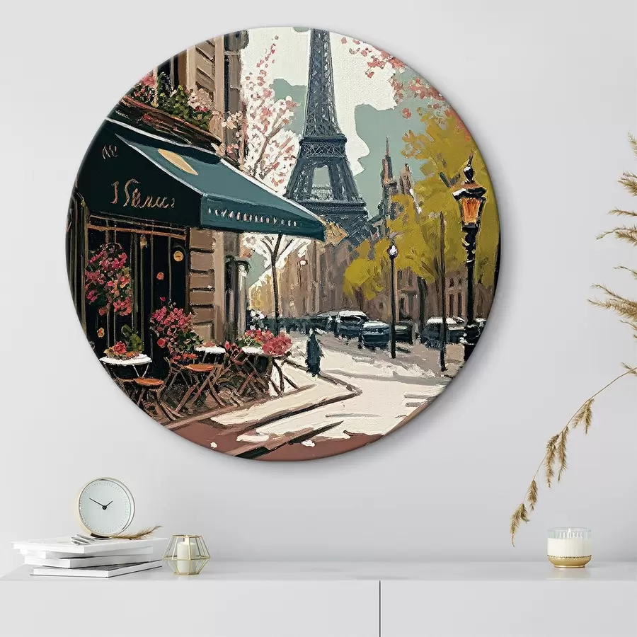 murales de pared Café en París dibujado a mano r33523