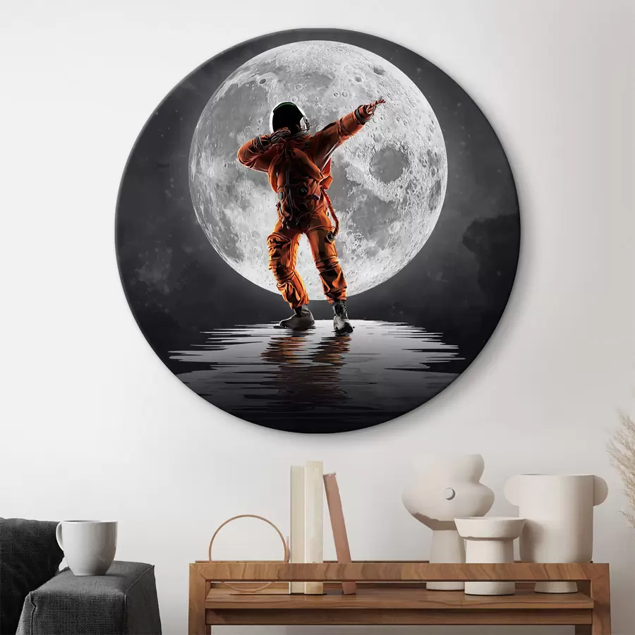 murales de pared astronauta en la luna r33905