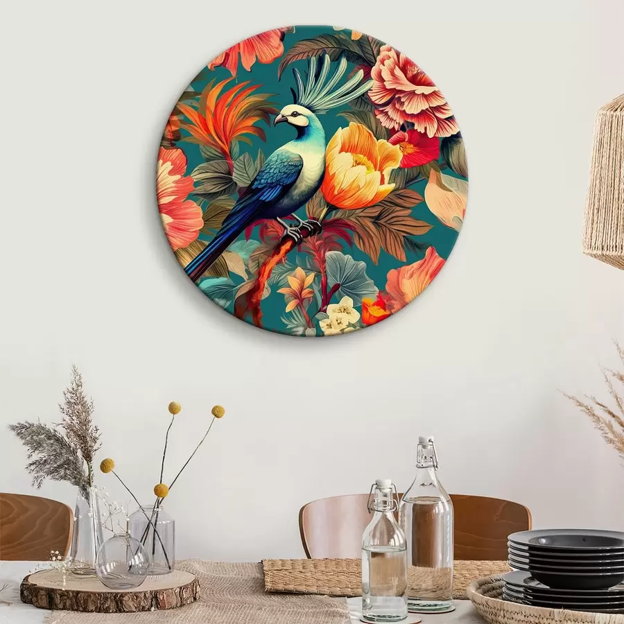 murales de pared Estética tropical con guacamayos r34489