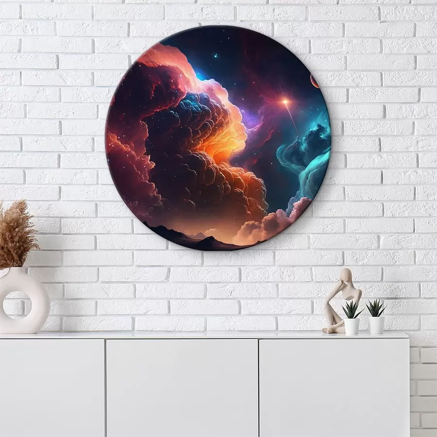 murales de pared Nebulosa y cielo nocturno estrellado en abstracto r35331