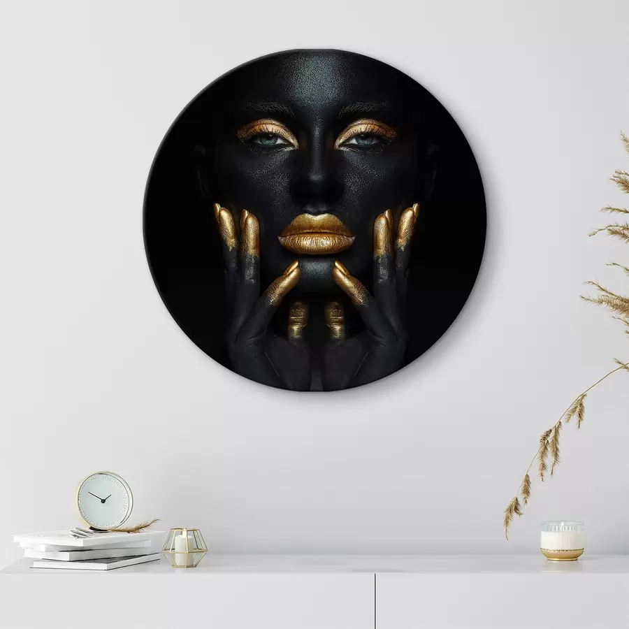 murales de pared Elegante abstracción femenina con oro r35622