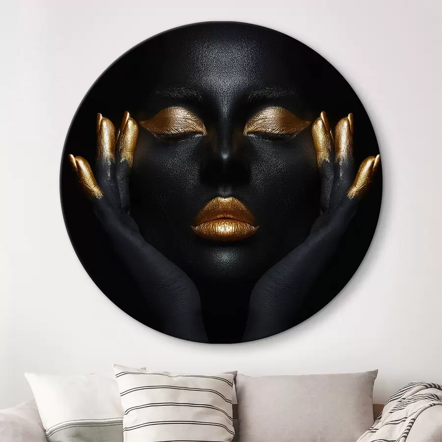 murales de pared Elegante abstracción femenina con oro r35623