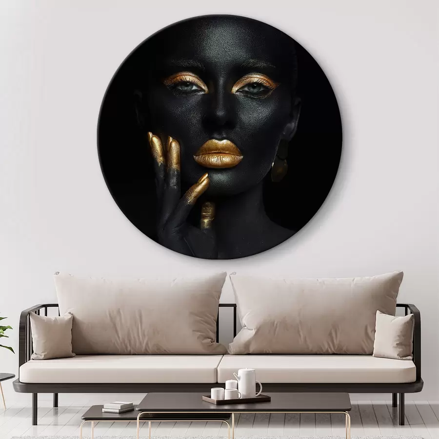 murales de pared Elegante abstracción femenina con oro r35624