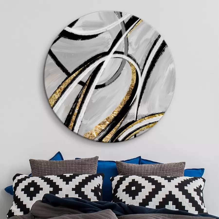 murales de pared Remolinos abstractos con reflejos metálicos r35798