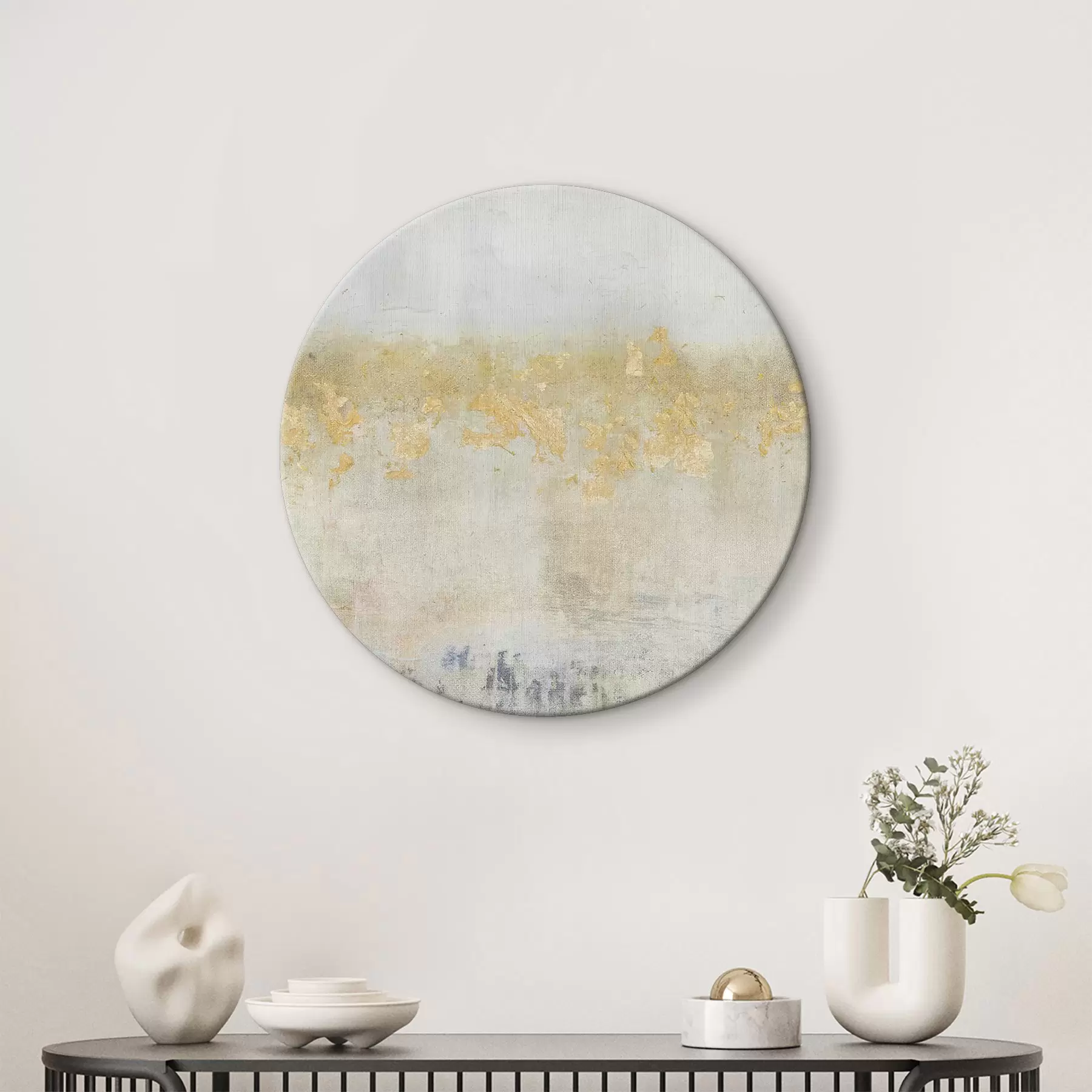 murales de pared Muro de hormigón con oro r35841