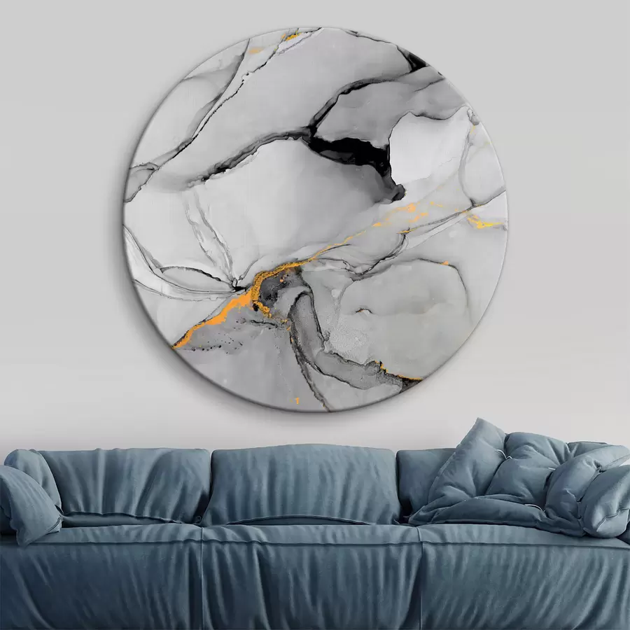 murales de pared Mármol gris con oro r35858