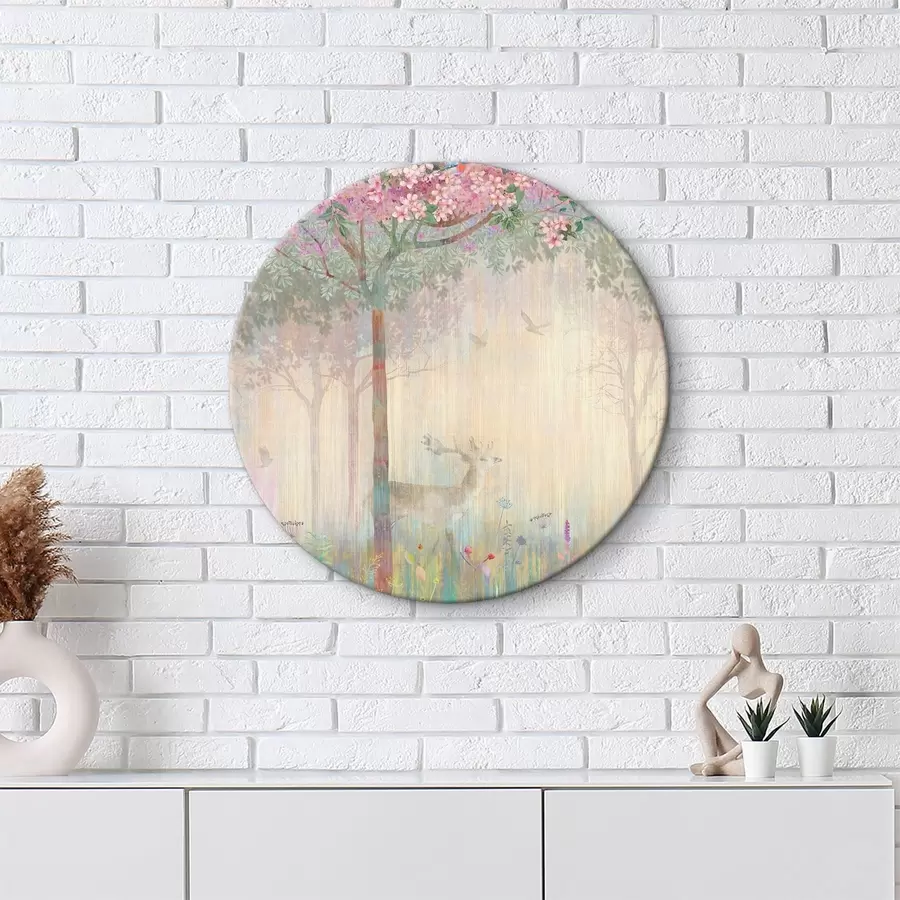 murales de pared bosque colorido r35864