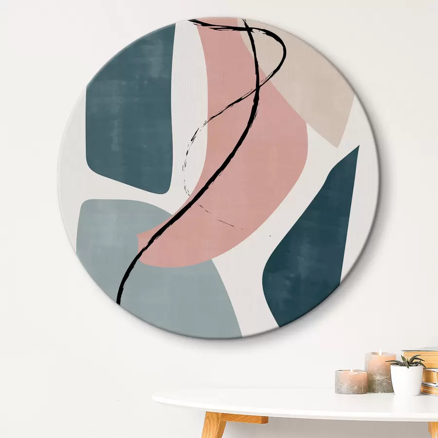 murales de pared Una obra de arte con una línea negra r35868