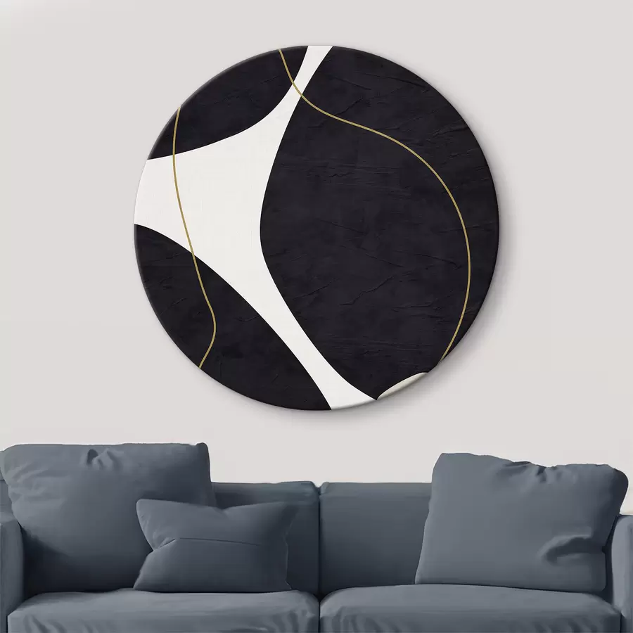 murales de pared Elegantes remolinos en armonía monocromática r36036