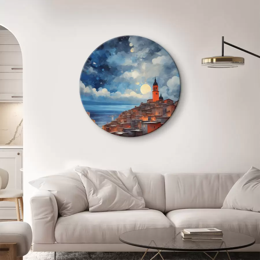 murales de pared Vista de una ciudad medieval europea r36229