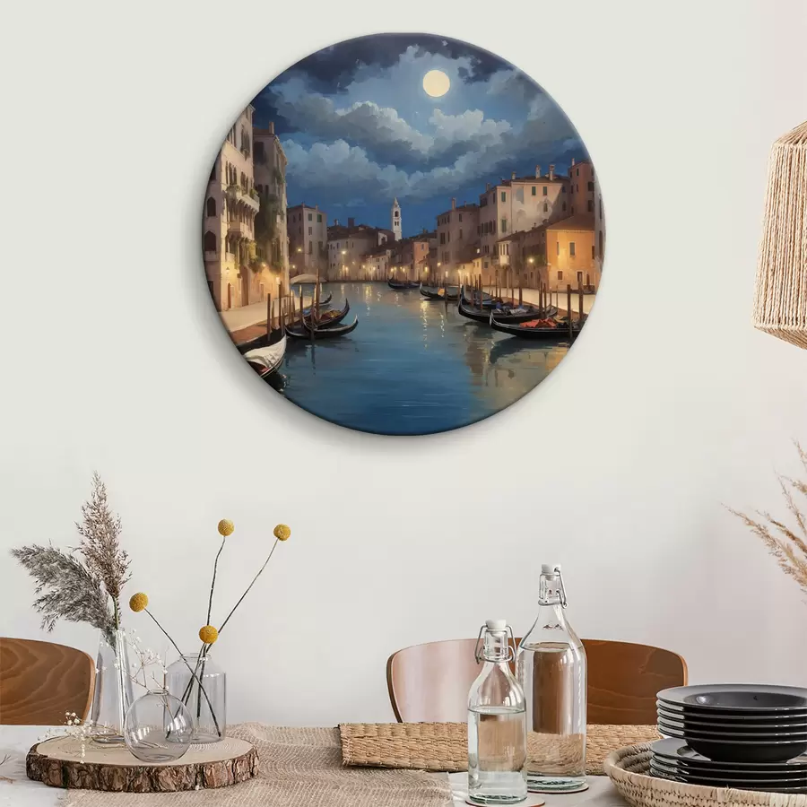 murales de pared Venecia de noche iluminada por la luna llena r36240