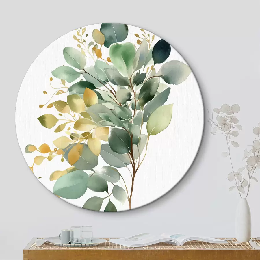 murales de pared Composición de las ramitas de eucalipto r36354