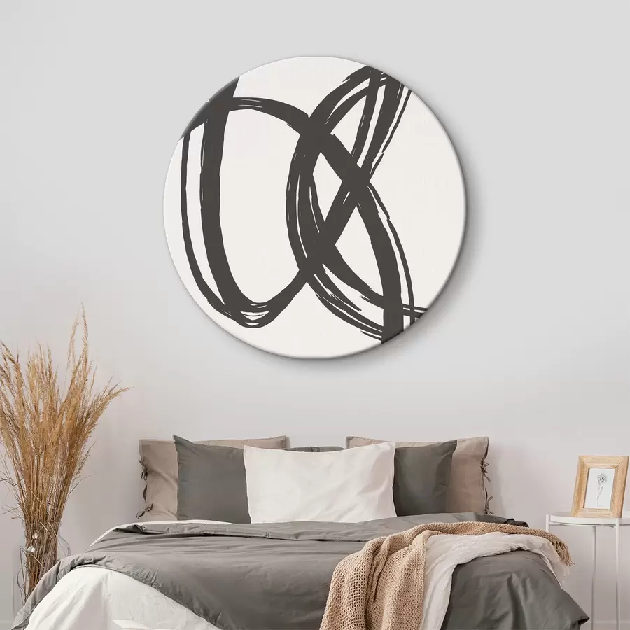 murales de pared Círculos y líneas abstractas r36407