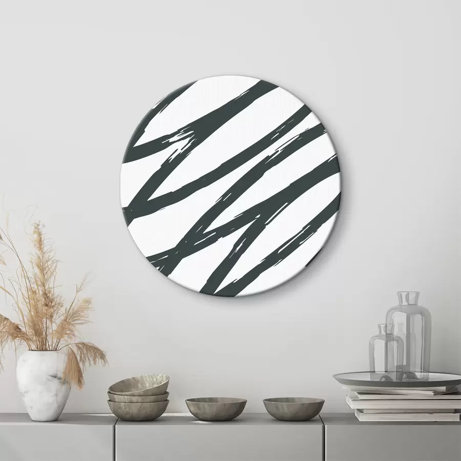 murales de pared Pinceladas abstractas en monocromo r36408