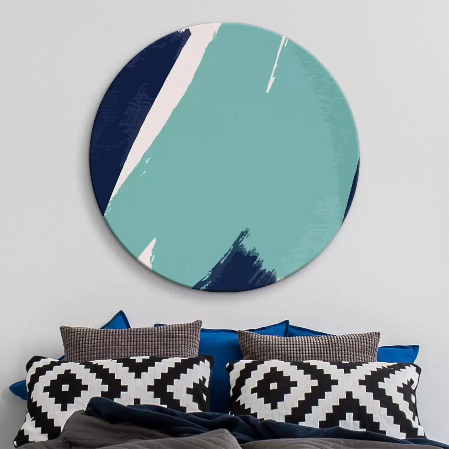 murales de pared Pinceladas en azul y turquesa r36416