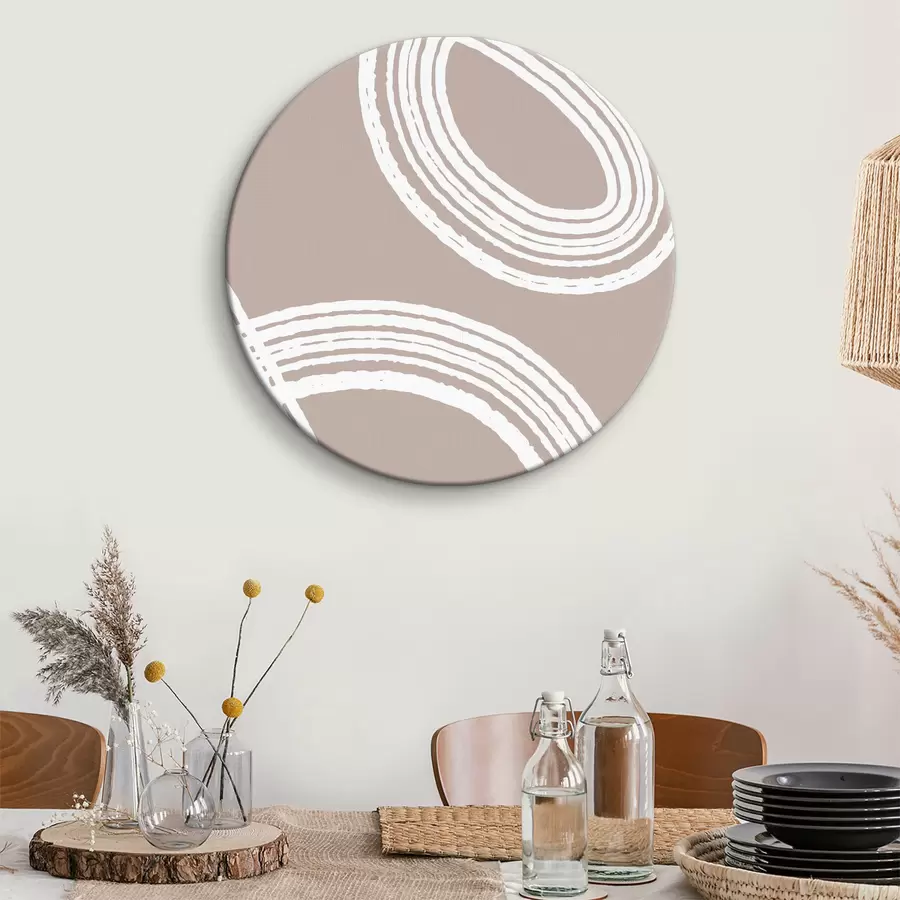 murales de pared Lazos abstractos sobre lienzo en gris oscuro r36427