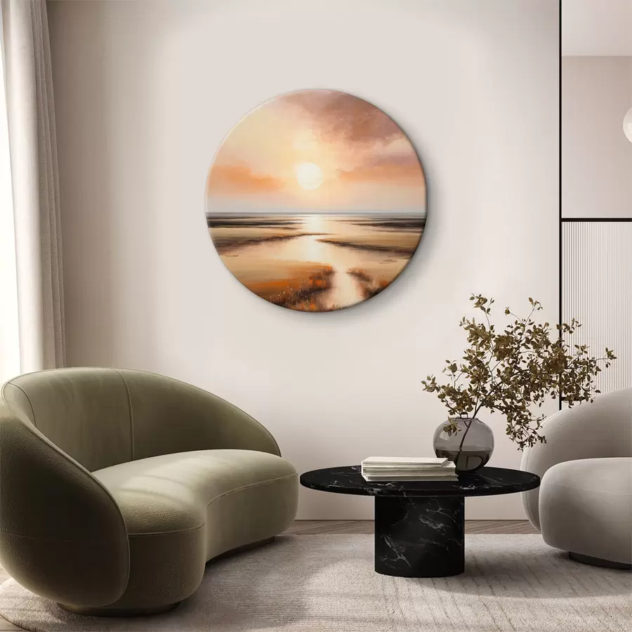 murales de pared Vista del estanque al amanecer r36436