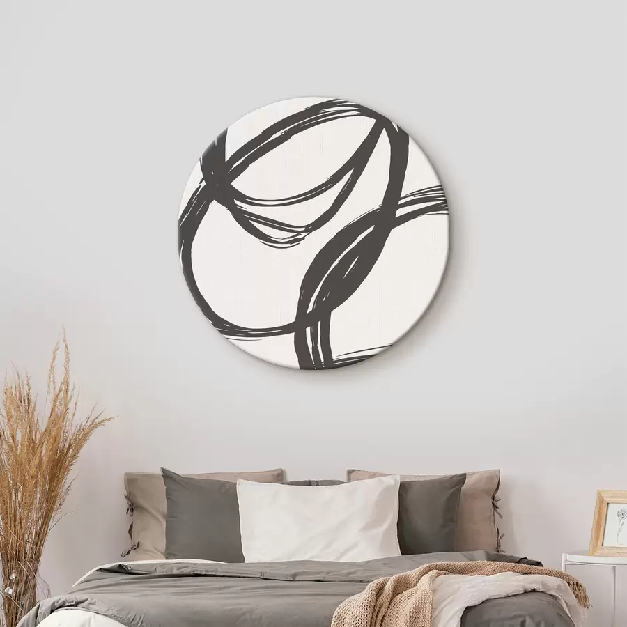 murales de pared Los trazos entrelazados crean un encanto abstracto r36460