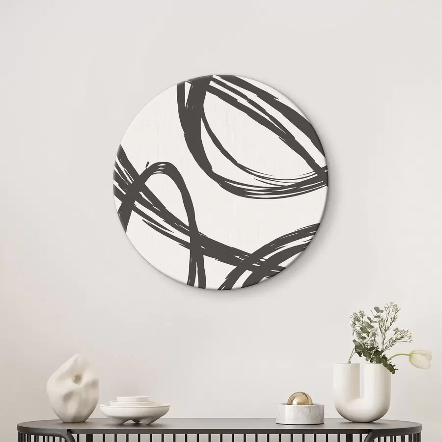 murales de pared Líneas abstractas en estilo minimalista r36461