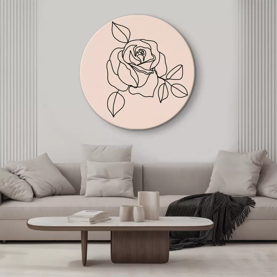 murales de pared Elegante ilustración de una rosa r36469