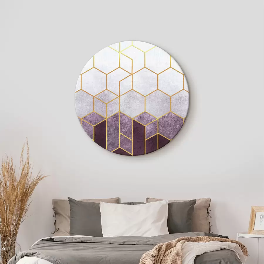 murales de pared Elegante pared con textura hexagonal r36601v1