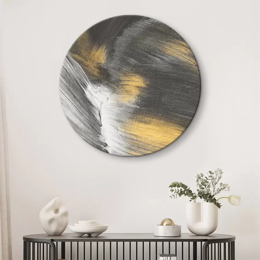 murales de pared Pinceladas metálicas se entrelazan entre sí r36673