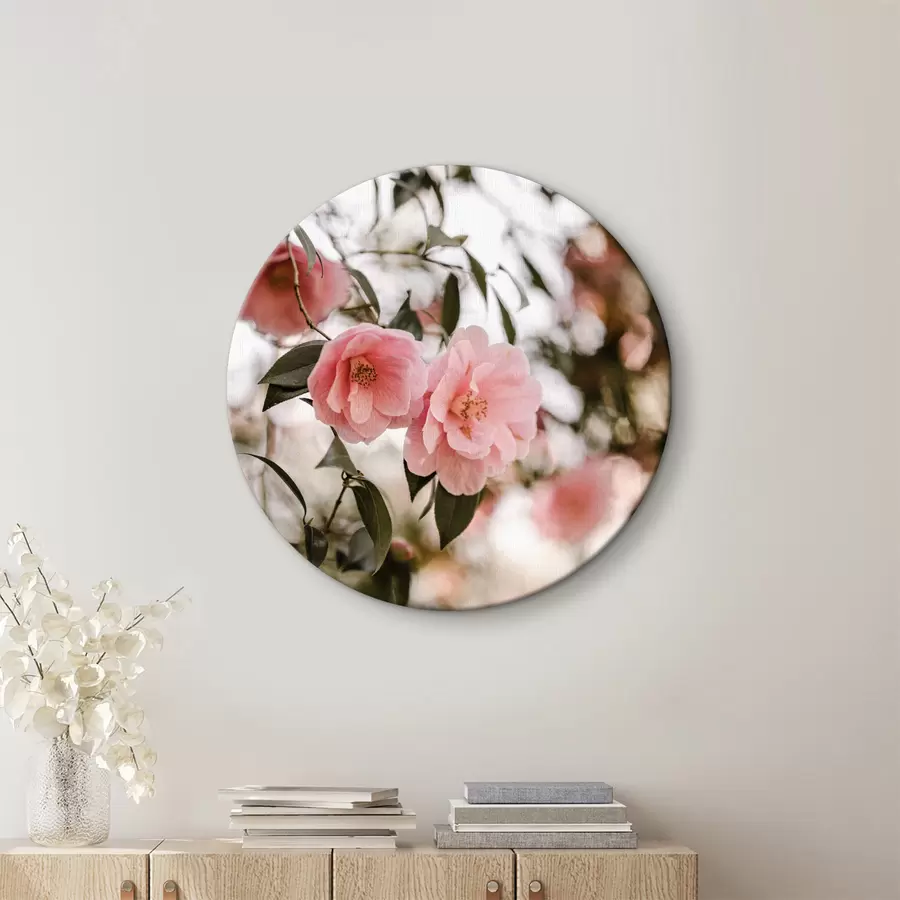 murales de pared Flores rosas en el árbol r36709