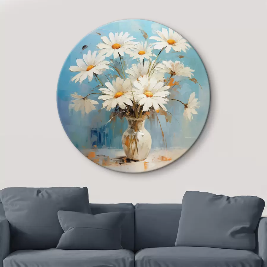 murales de pared Un ramo de margaritas blancas r36811