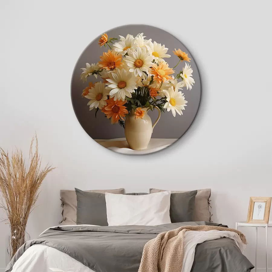 murales de pared Un jarrón con flores sobre la mesa r36812