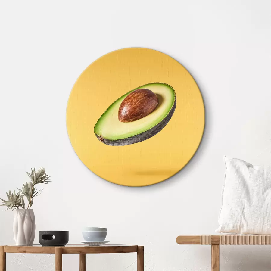 murales de pared Aguacate sobre fondo amarillo r37033