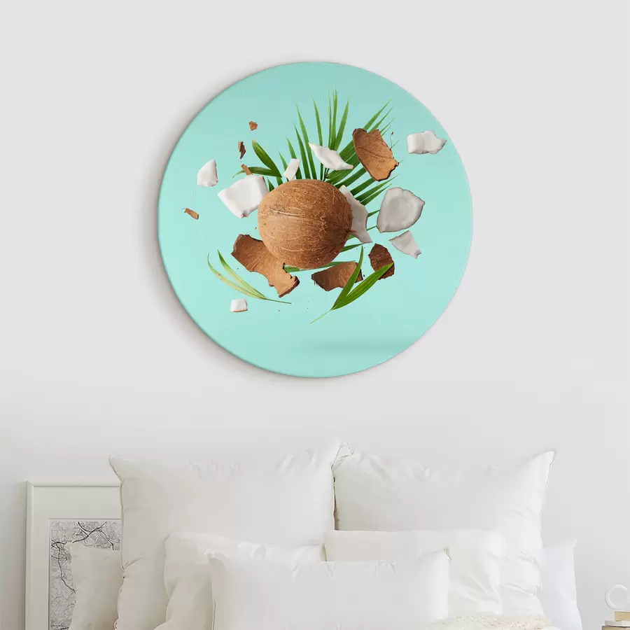 murales de pared Coco y hojas de palma r37048