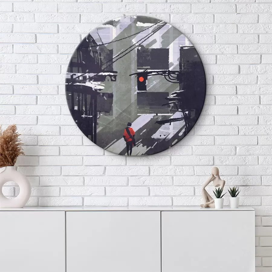 murales de pared Luz roja en la ciudad r37098