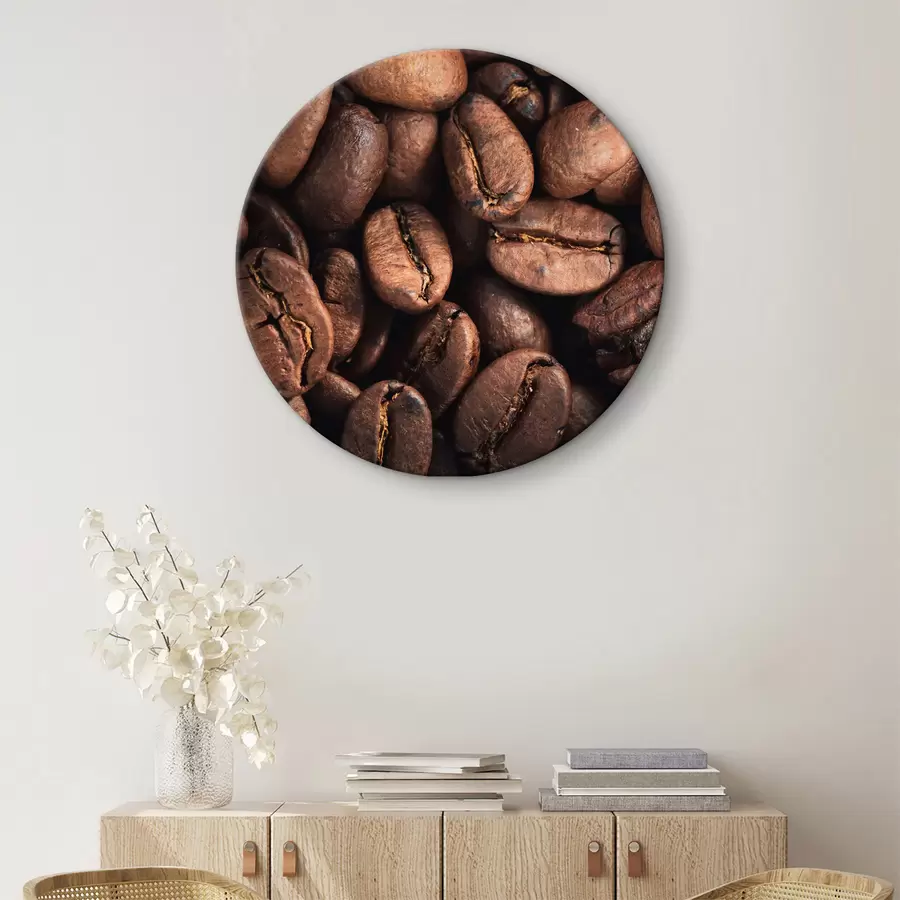 murales de pared Una pila de granos de café r37175