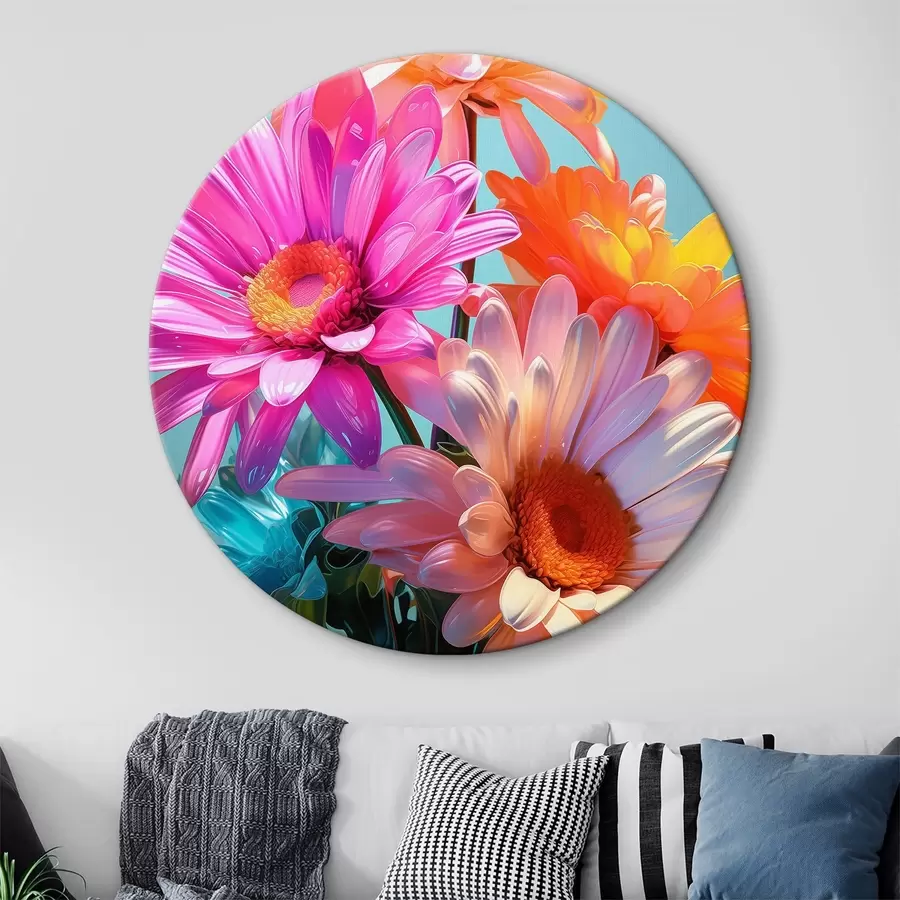 murales de pared Grupo de flores de colores r37250