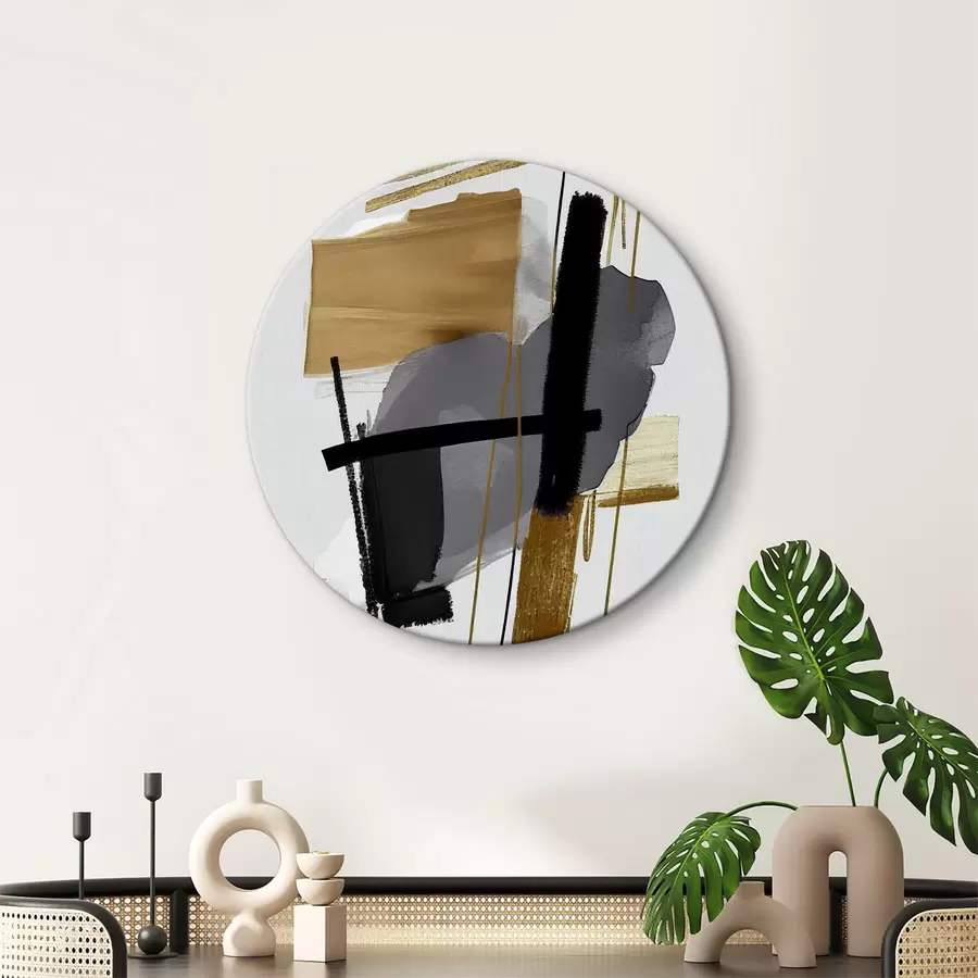 murales de pared Pinceladas y líneas abstractas r37282