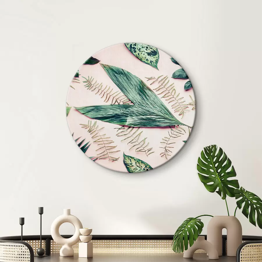 murales de pared Grupo de hojas verdes r37297