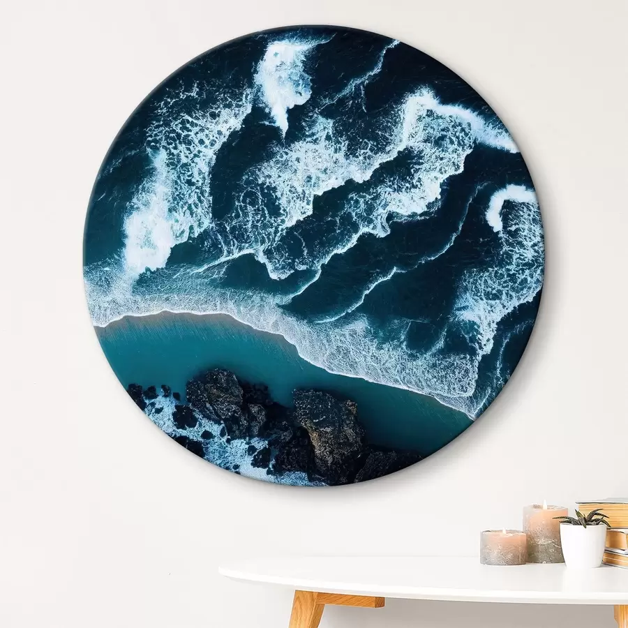 murales de pared Olas rompiendo en la playa r37468