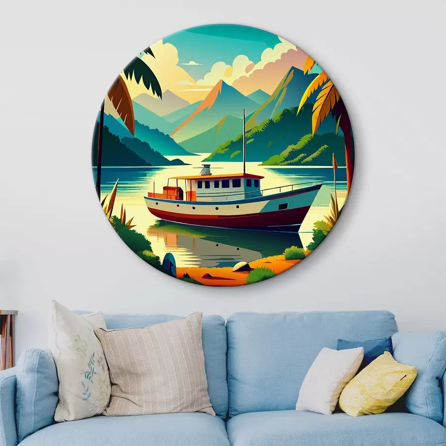 murales de pared Barco en el agua r37508