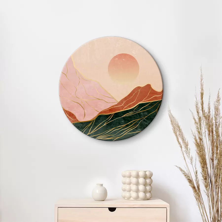 murales de pared Imagen de montañas y sol r37553