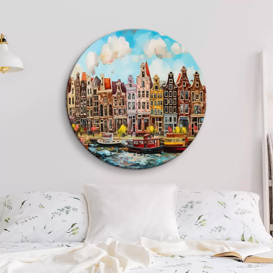 murales de pared Acuarela que representa una ciudad r37555