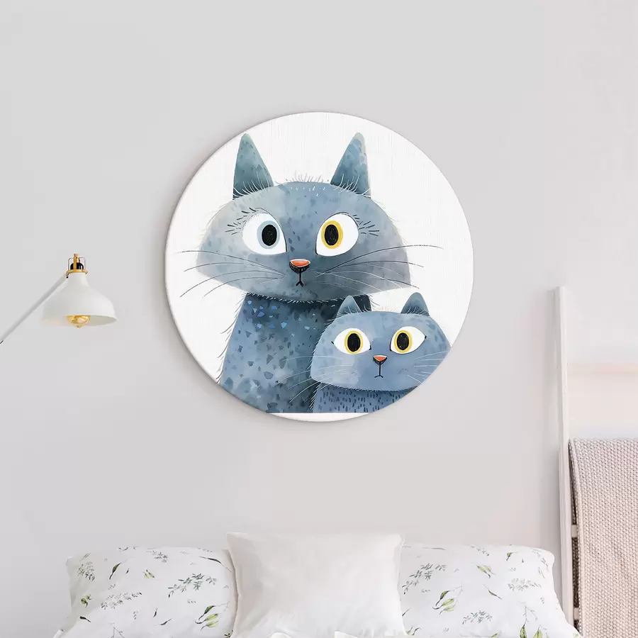 murales de pared Gato con un gatito r37562
