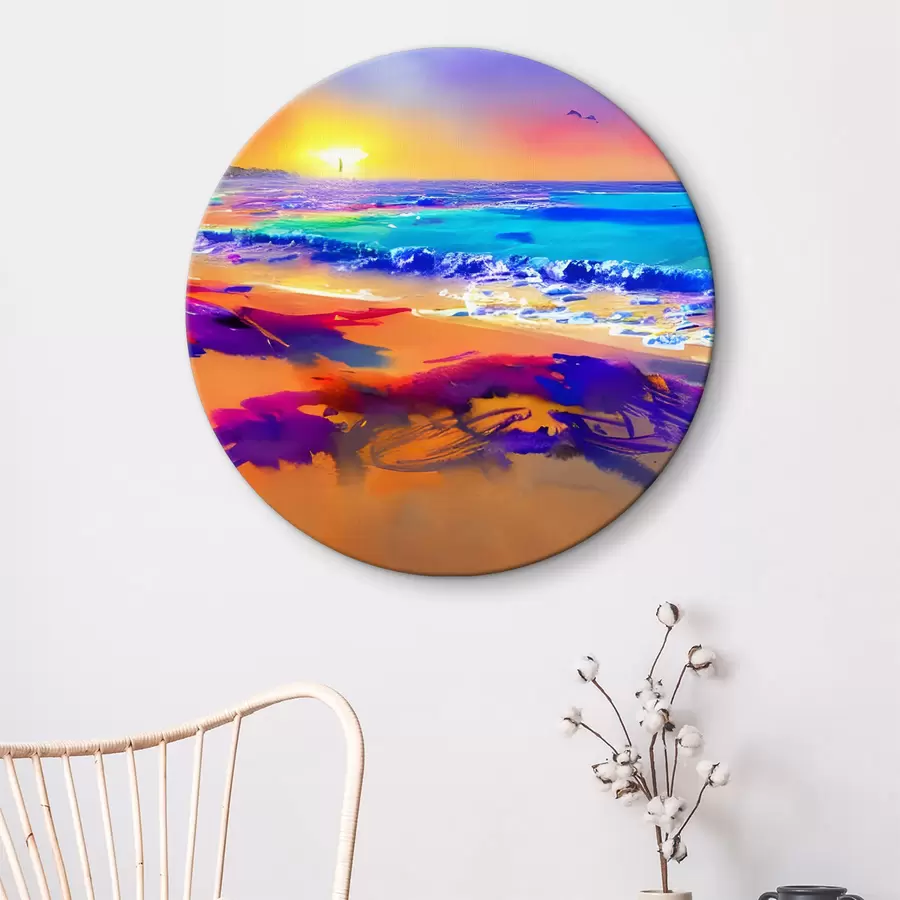 murales de pared Acuarela de la orilla del mar r37627