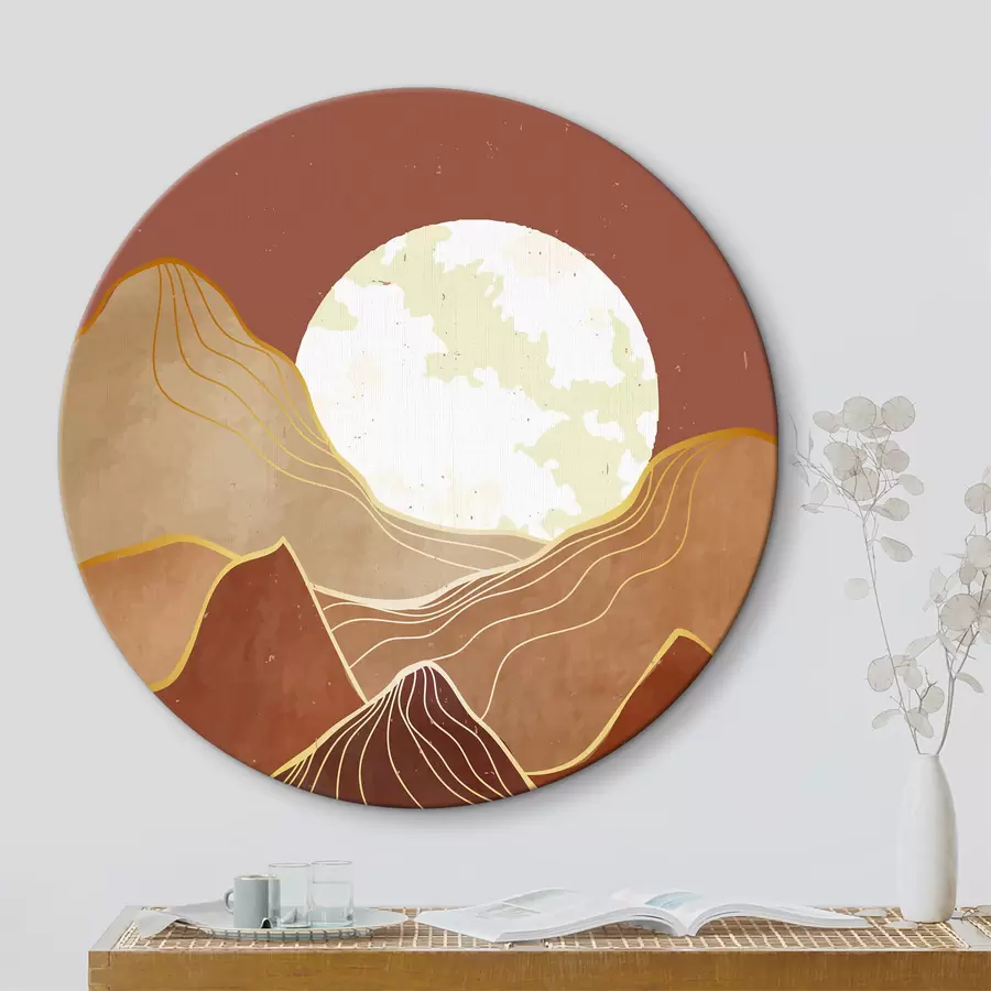 murales de pared Luna en las montañas r37637