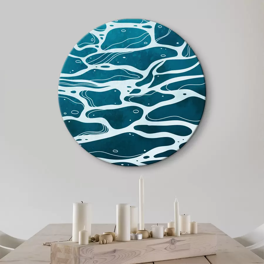 murales de pared Superficie de agua azul y blanca r37642