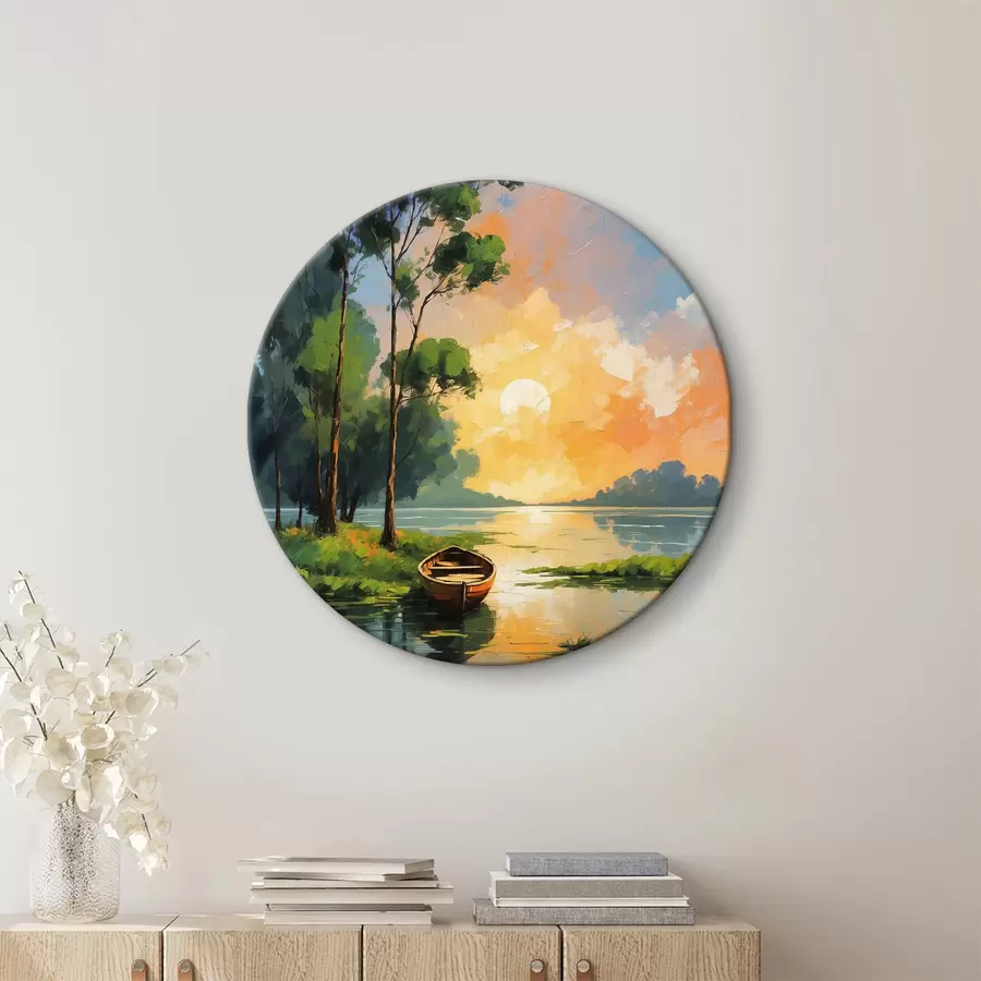 murales de pared Imagen de un barco en el lago r37801