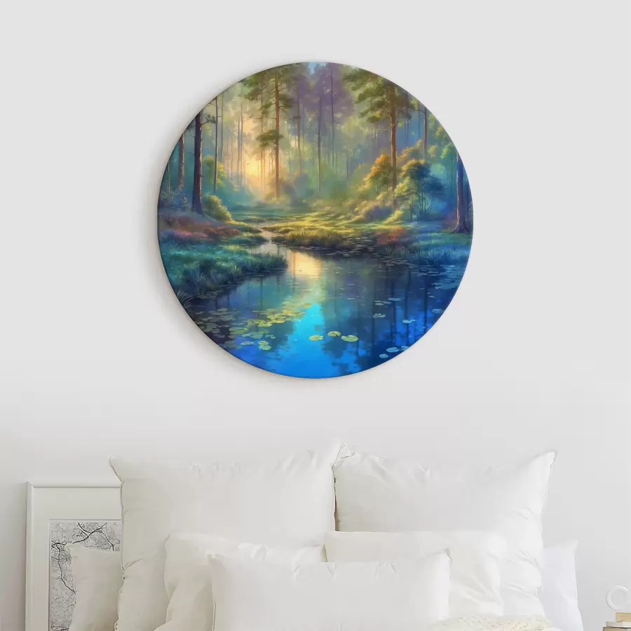 murales de pared Río en el bosque r37809