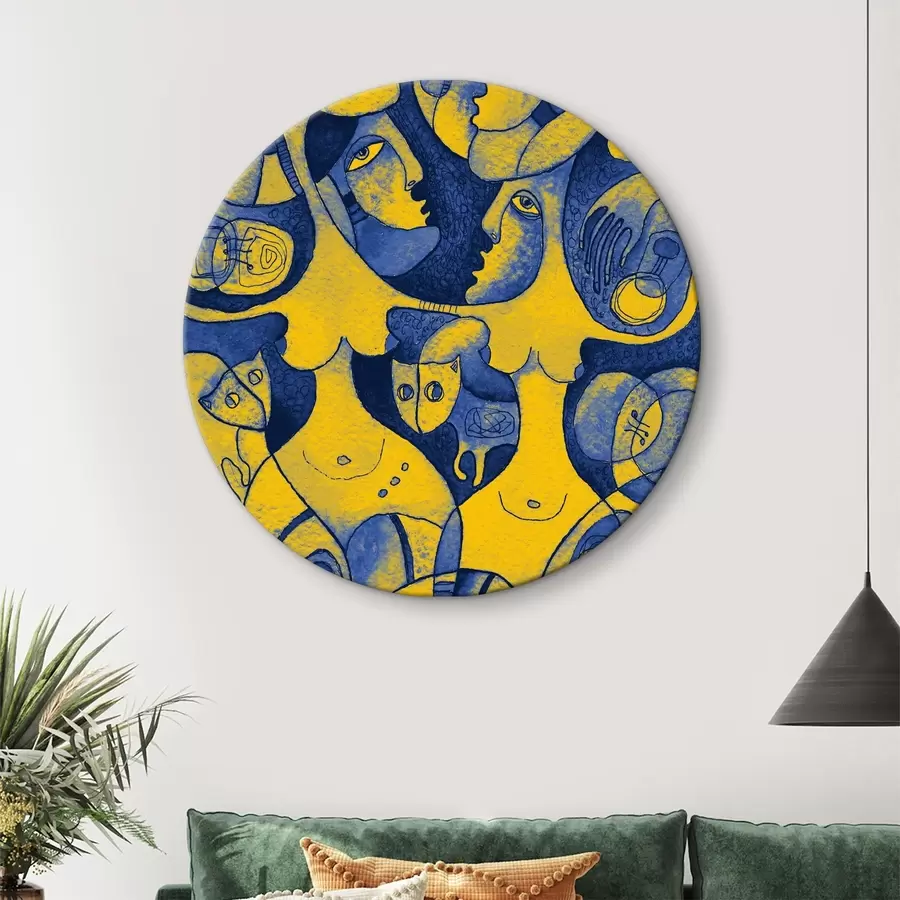 murales de pared Caras de colores r37829