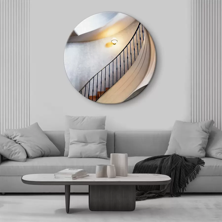 murales de pared Elegantes curvas de la escalera de caracol r37851