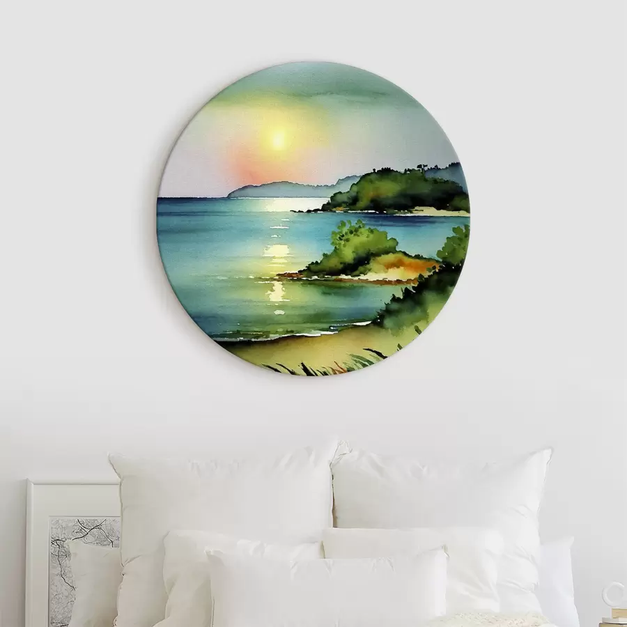 murales de pared Aguas tranquilas y suaves colinas r37956