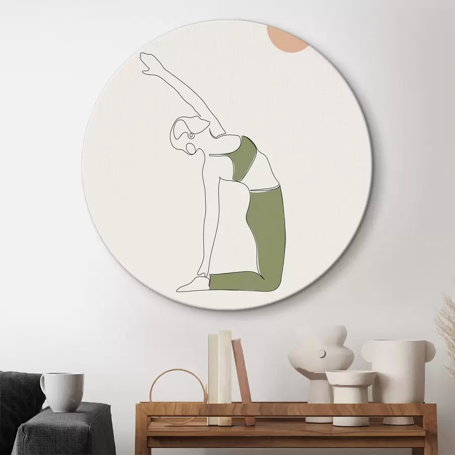 murales de pared Chica yoga posición del camello asana r37989